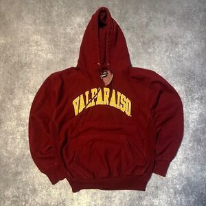 Valparaiso‎ University Hoodie Maroon Yellow Sweatshirt Men L Steve & Barry's